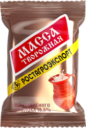 Изображение товара Масса творожная РОСТАГРОЭКСПОРТ из топленого молока 16,5%, без змж, 100г