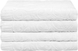 Изображение товара Полотенце махровое HOMECLUB Ажур 100х150см, цвет кремовый