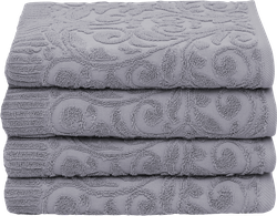 Изображение товара Полотенце махровое HOMECLUB Ажур 100х150см, светло-серое