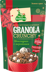 Изображение товара Мюсли BIONOVA Crunchy, с ванильным мороженым и печеньем, 400г