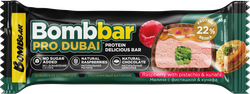 Изображение товара Батончик протеиновый BOMBBAR Малина с фисташкой и хрустящим тестом, глазированный, 45г