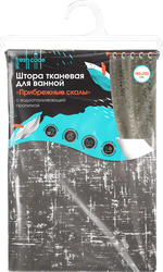 Изображение товара Штора для ванной FRESH CODE тканевая 180x200см, в ассортименте