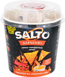 Изображение товара Чипсы кукурузные SALTO Nachos Барбекю+сырный соус, 320г