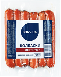Изображение товара Колбаски полукопченые BONVIDA Охотничьи ГОСТ, 300г