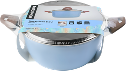 Изображение товара Кастрюля HOMECLUB литая, с антипригарным покрытием, 5.7л, Арт. HC-5-Blue