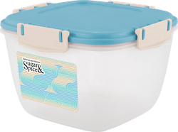 Изображение товара Контейнер для продуктов SUGAR&SPICE Barberry, герметичный, квадратный, голубой, 1.35л