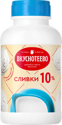 Изображение товара Сливки ультрапастеризованные ВКУСНОТЕЕВО 10%, без змж, 450г
