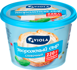 Изображение товара Сыр творожный VIOLA Сливочный 70% без змж, 220г