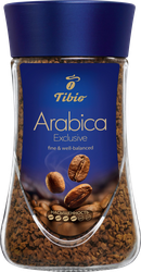 Изображение товара Кофе растворимый TIBIO Арабика эксклюзив натуральный сублимированный, 190г