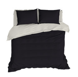 Изображение товара Комплект постельного белья Евро HOMECLUB Slate, цвет графит однотонный, сатин, Арт. НСевро/50граф