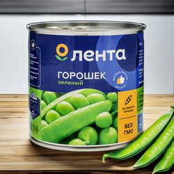 Горошек зеленый ЛЕНТА, 425мл
