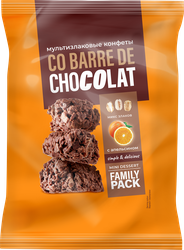 Изображение товара Конфеты CO BARRE DE CHOCOLAT Мультизлаковые с апельсином, 135г