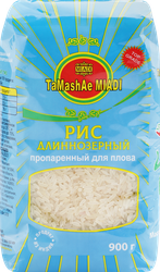 Изображение товара Рис длиннозерный для плова TAMASHAE MIADI PREM пропаренный, 900г