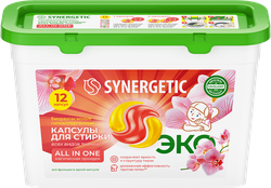 Изображение товара Капсулы для стирки SYNERGETIC All in one 12 шт эффективное средство