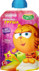 Изображение товара Пюре фруктовое СМЕШАРИКИ Яблоко-Груша, с 5 месяцев, 85г