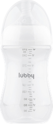 Изображение товара Бутылочка для кормления LUBBY Бионика 270мл, с молочной соской и широким горлом, с 0 месяцев, Арт. 34565