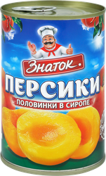 Изображение товара Персики ЗНАТОК половинки в сиропе, 425мл