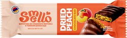 Изображение товара Батончик SMELLO с начинкой из сушеного персика в темном шоколаде, 42г