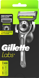 Изображение товара Бритва GILLETTE Labs безопасная с 1 сменной кассетой и держателем для бритвы