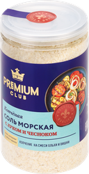 Изображение товара Соль морская PREMIUM CLUB Копченая, с луком и чесноком, мелкий помол, 220г