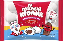 Изображение товара Маршмеллоу ПУХЛЫЙ КРОЛИК воздушное суфле с начинкой со вкусом колы, 85г