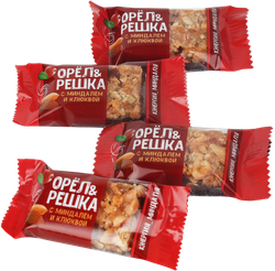 Изображение товара Батончик ОРЕЛ И РЕШКА с арахисом миндалем и клюквой Весовой