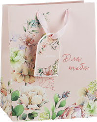 Изображение товара Пакет подарочный CITY HOME TRADE Special Flower премиум 22,7х18х10см