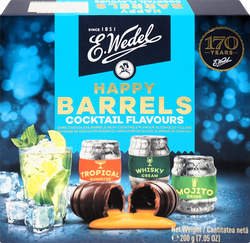 Изображение товара Конфеты HAPPY BARRELS Ассорти с коктейльной начинкой, 200г