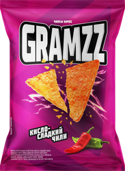 Изображение товара Чипсы кукурузные GRAMZZ Начос, со вкусом кисло-сладкий чили, 55г