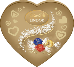 Изображение товара Конфеты LINDT Линдор ассорти шоколада, в коробке в форме сердца, 200г