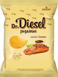 Изображение товара Чипсы картофельные DR.DIESEL со вкусом лосось терияки, 120г