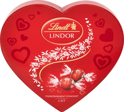 Изображение товара Конфеты шоколадные LINDT Линдор молочный шоколад, в коробке в форме сердца, 200г