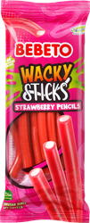 Изображение товара Мармелад жевательный BEBETO Wacky sticks strawberry pencils со вкусом клубники, 160г