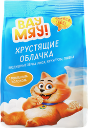 Изображение товара Шарики хрустящие ВАУ-МЯУ Хрустящие облачка, c топленым молоком, 150г