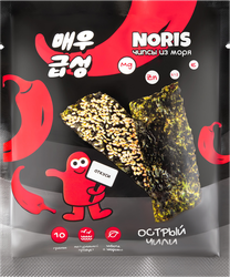 Изображение товара Чипсы нори NORIS со вкусом острый чили, 10г