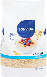 Изображение товара Хлопья овсяные BONVIDA Экстра №2, 2кг