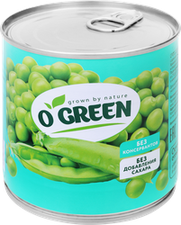 Изображение товара Горошек O'GREEN без сахара, 425мл