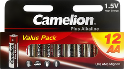 Изображение товара Батарейки CAMELION Plus Alkaline LR6 BL-12 (LR6-HP12, пальчиковая АА 1,5В), Арт. 5818, 12шт