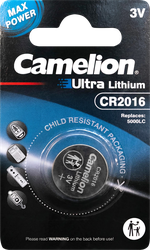 Изображение товара Батарейки CAMELION CR2016 BL-1 (CR2016-BP1, литиевая, 3В), Арт. 3068