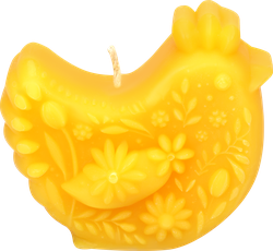 Изображение товара Свеча декоративная HOMECLUB Курочка 5,7x6,3см, бежевый, серый, желтый, 45г, Арт. 501907