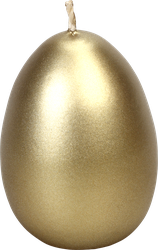Изображение товара Свеча декоративная HOMECLUB Яйцо пасхальное, 4,5x6см, золотая, 64г, Арт. 501908