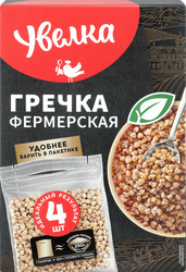 Изображение товара Крупа гречневая УВЕЛКА Фермерская гречка, в пакетиках, 4х80г