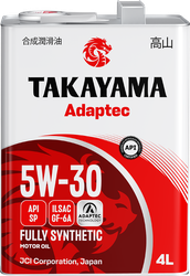 Изображение товара Масло моторное TAKAYAMA Adaptec 5W-30 GF-6A SP, Арт. 6056131, 4л