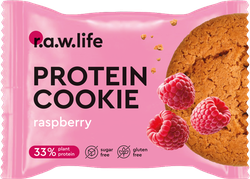 Изображение товара Печенье протеиновое R.A.W.LIFE Малина, с растительным протеином, без сахара, 37г