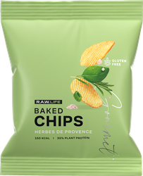 Изображение товара Чипсы рисовые протеиновые R.A.W. LIFE Baked chips Прованские травы, с растительным протеином, 35г