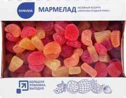 Изображение товара Мармелад желейный BONVIDA Фруктово-ягодный микс, в ассортименте, 1кг