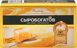 Изображение товара Масло сладкосливочное СЫРОБОГАТОВ Крестьянское несоленое 72,5%, без змж, 175г