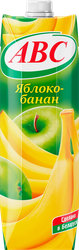 Изображение товара Нектар АВС Яблочно-банановый с мякотью стерилизованный, 1л