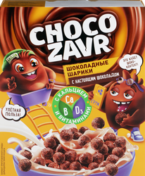 Изображение товара Готовый завтрак CHOCOZAVR Шарики шоколадные, 190г