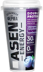 Изображение товара АСЕНЬЕВСКАЯ ФЕРМА: высокобелковый обезжиренный напиток Черника-голубика 230 г